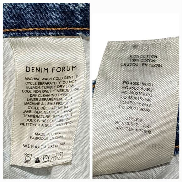Aritzia Denim Forum Button Fly Jean 28x28 Women Joni High Rise Loose Fit Lt Blue - Picture 10 of 12